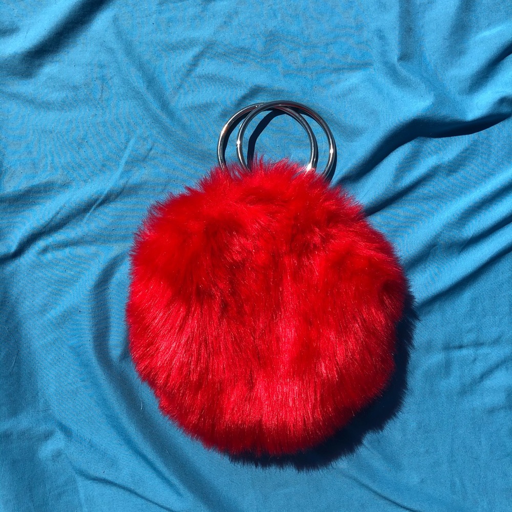 Forever 21 fluffy red purse
